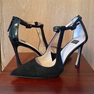 Louise et Cie Black Suede Heels, Size 9, Like New